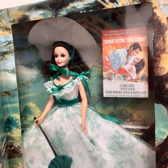 BARBIE SCARLETT O'HARA HOLLYWOOD LEGENDS BBQ DRESS TWELVE OAKS 1994 NEW IN BOX - Picture 11 of 15